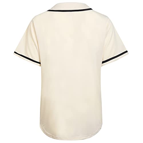 DEHANER Plain Blank Baseball Jerseys for Men Women Adult Hip Hop Hipster Button Down Shirts Sports Uniforms Outfits