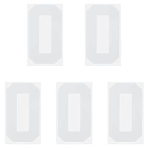 Iron on Number 0 Heat Transfer 8" White Single Number for Team Uniform, Sports T-Shirt, Football, Basketball, Baseball Pack of 5