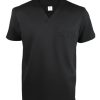 Men's Scrubs Top, Reinforced Chest Pocket & Hem, Stretch V-Neck Work Shirt, Moisture-Wicking & Anti-Wrinkle