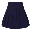 Stretchy Short Pleated Skirts for Women Cheerleader Uniform High Waist A-line Mini Skirt