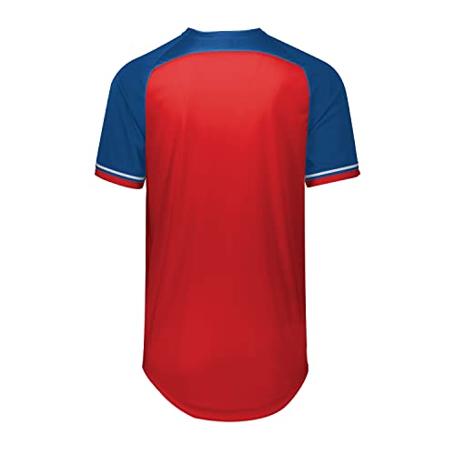 311gyteBF0L.jpg Men's Classic V-Neck Baseball Jersey: Vintage Appeal, with Dri-Power Moisture-Wicking