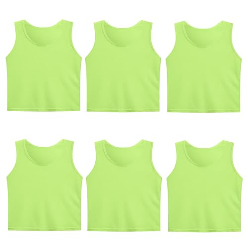 Scrimmage Training Vest Kids Youth Adult Soccer Practice Jersey Athletic Pinnies (6 & 12 Pack)