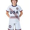 Kids Soccer Jersey Kit Boys Girls Youth Soccer Shirt Shorts Set Team Sports Training Uniform Gift