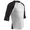 Three-Quarter Raglan Sleeve Lightweight Polyester Baseball Shirt with Mesh Side Inserts