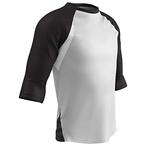 Three-Quarter Raglan Sleeve Lightweight Polyester Baseball Shirt with Mesh Side Inserts