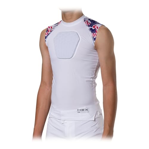 Youth Chest Protector Baseball Heart Guard Sternum Protection Compression Shirt. HEX Padded Shirt