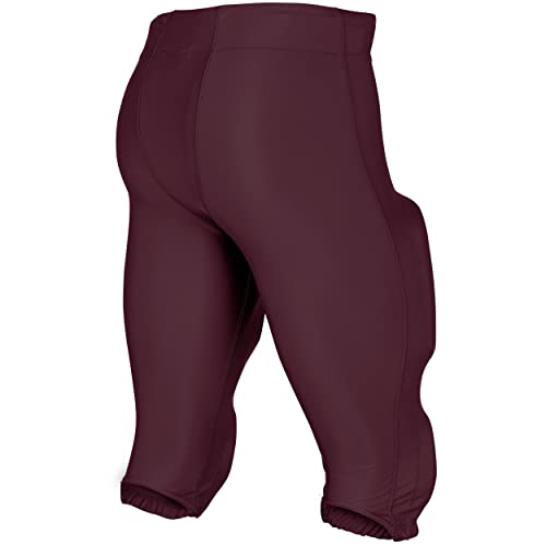 Standard Blocker Traditional Adult Football Game Pants, Maroon, Large