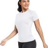 4 Pack Women's Compression Shirt Running Athletic T-Shirts Workout Tops Baselayer Short Sleeve Yoga Gym Sports Gear