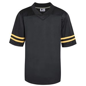 DEHANER Plain Blank Football Jerseys for Men Unisex Athletic T-Shirts Practice Sports Uniforms Outfits