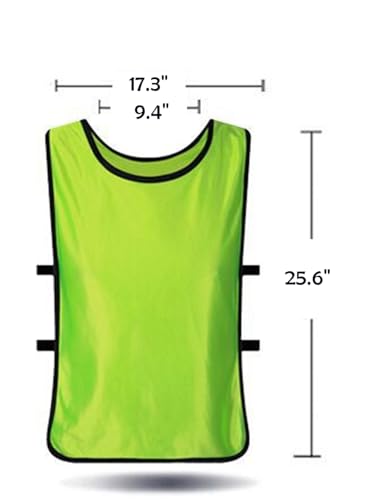 6 Pcs Soccer Pinnies Scrimmage Vest Hockey Basketball Team Practice Jersey Lightweight Sport Bibs for Youth Adult