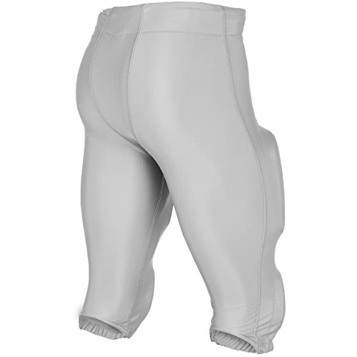 Standard Blocker Traditional Adult Football Game Pants, Silver, Small