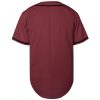 Blank Baseball Jersey, Short Sleeve Plain Jersey Shirt Sports Hip Hop for Men Women(X-Large, Claret)