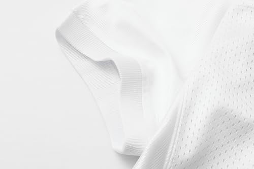 Blank Youths Football Jersey Mesh Athletic Football Shirt Practice Sports Uniform