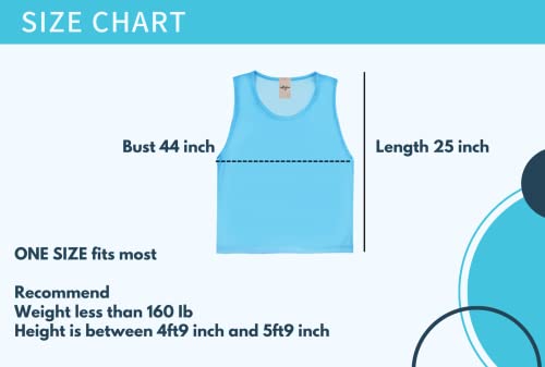 Scrimmage Pinnies Practice Jerseys Vests for Youth Adult Sports Basketball, Soccer, Football, Volleyball