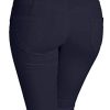 Women's Stretchy 5 Pocket Skinny Color Uniform Pants