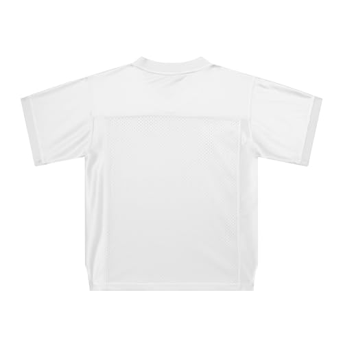 Blank Youths Football Jersey Mesh Athletic Football Shirt Practice Sports Uniform