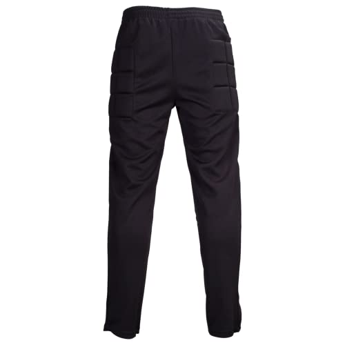 Alex Soccer Goalkeeper Pants with Protection Pads, Padded Goalie Pants for High Impact Sports, Mens, Black