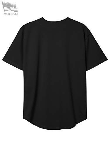 Mens Baseball Button Down Jersey Hipster Hip Hop T Shirts