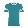 Men's X-Large Sleeve Stripe Jersey, Teal/White