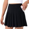 Women Girls Pleated Skirts with Shorts, Elastic Waist Uniform Plus Size Tennis Casual Skirt, 2 Years - US 4XL