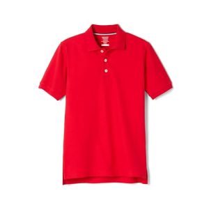 Boys' Short Sleeve Pique Polo Uniform Shirt (Standard & Husky)