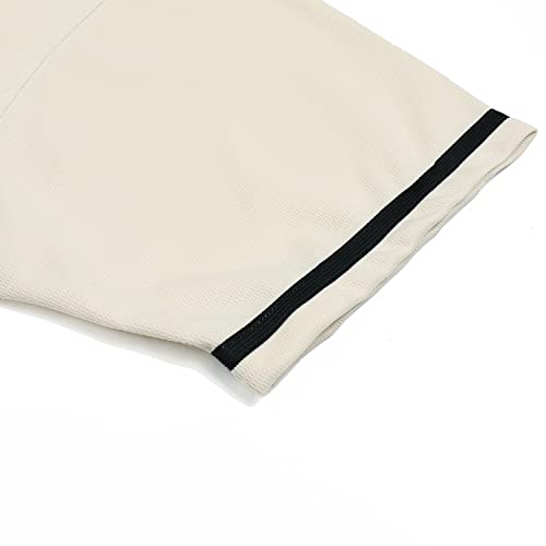 DEHANER Plain Blank Baseball Jerseys for Men Women Adult Hip Hop Hipster Button Down Shirts Sports Uniforms Outfits