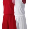 1 Set of Men's Reversible Basketball Jersey and Shorts, Double-Sided Custom Athletic Uniforms for Team Sports Practice