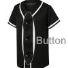 5 Pack Mens Plain Blank Baseball Jersey Button Down Shirts Short Sleeve Hipster Hip Hop Sports Team Uniform