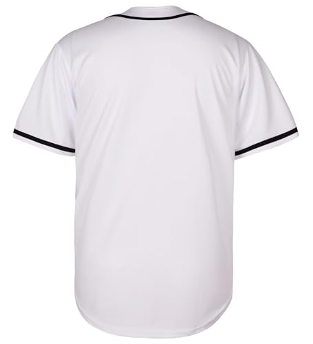 Mens Baseball Jersey Button Down Blank Solid Color Short Sleeve Shirts Hipster Hip Hop Active Team Sports Uniforms