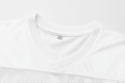 Blank Youths Football Jersey Mesh Athletic Football Shirt Practice Sports Uniform