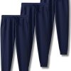3 Pack Boys Lightweight Jogger Pants, Youth Athletic Sweatpants, Kids Toddlers Clothes Apparel