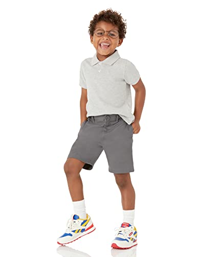 Boys and Toddlers' Short-Sleeve School Uniform Pique Polo Shirts, Multipacks