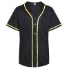 DEHANER Plain Blank Baseball Jerseys for Men Women Adult Hip Hop Hipster Button Down Shirts Sports Uniforms Outfits