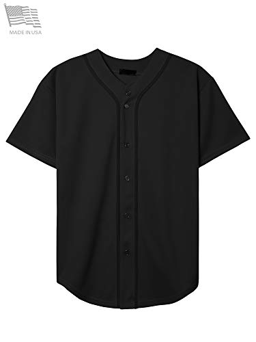 Mens Baseball Button Down Jersey Hipster Hip Hop T Shirts