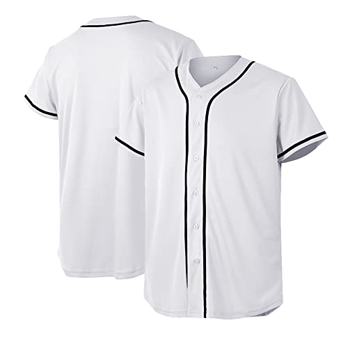 Baseball Jersey for Men and Women, Baseball Shirts for Custom Button up Shirt,Hipster Hip Hop Sports Uniforms