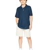 Boys and Toddlers' Short-Sleeve School Uniform Pique Polo Shirts, Multipacks
