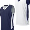 Youth Boys Reversible Mesh Performance Athletic Basketball Jerseys Blank Team Uniforms for Sports Scrimmage