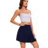 Stretchy Short Pleated Skirts for Women Cheerleader Uniform High Waist A-line Mini Skirt