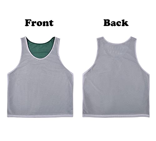 6 PCS Reversible Pinnies Basketball Soccer Training Vest Double Sided Mesh Jerseys for Adult