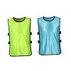 12PCS Adult Football Basketball Training Vests Xl Fluorescent Blue Mesh Sleeveless Shirts for Summer Sports Practice Lightweight