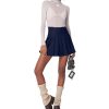 31VwCJWusL.jpg Pleated Mini Skirt High Waisted Tennis Skirts Skorts for Women Girls School Uniform Dress Cheer Skirt with Shorts,2T-4XL