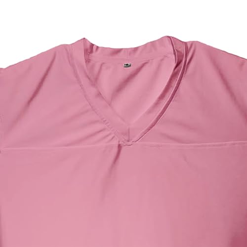 Blank Hip Hop Football Jersey V Neck Short Sleeve Football Shirts Practice Mesh Sport Uniform Gifts for Men Women Youth