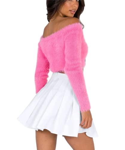 White Mini Skirt Pleated Tennis Skirts Skorts High Waisted Womens' Novelty Skirts for Women with Shorts 3XL