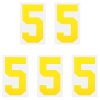 Iron on Number 5 Heat Transfer 8" Yellow Single Number for Team Uniform, Sports T-Shirt, Football, Basketball, Baseball Pack of