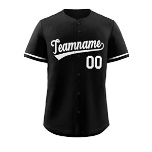 Custom Baseball Jersey Personalized Button Down Shirts Stitched or Printed Name Number for Adult Boy