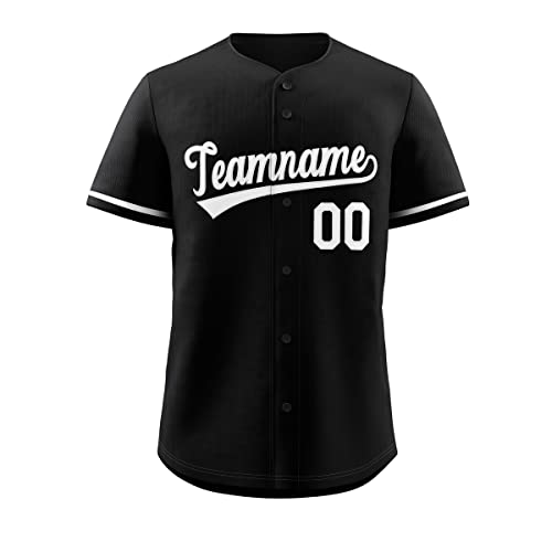 Custom Baseball Jersey Personalized Button Down Shirts Stitched or Printed Name Number for Adult Boy