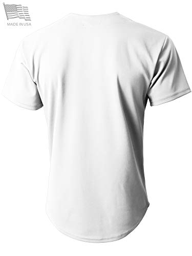 Made in USA Mens Premium Button Down Baseball Jersey Team Uniform Hip Hop Urban Tee Shirt