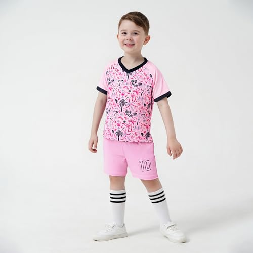 Unisex Kids Soccer Jersey for Girls Soccer Shirts Boy Soccer Outfits Soft Ideal Gift for Little Athlete 2-14 Years