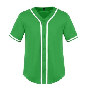 Men's Baseball Jersey Short Sleeve Shirt V Neck Tops Button Down Tee Shirts Sports Clothes S-4XL