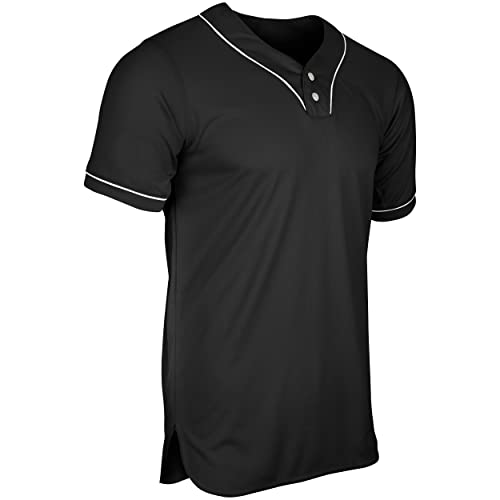 Men's Heater 2-Button Piped Baseball Jersey